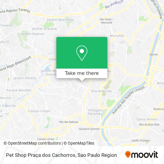 Pet Shop Praça dos Cachorros map