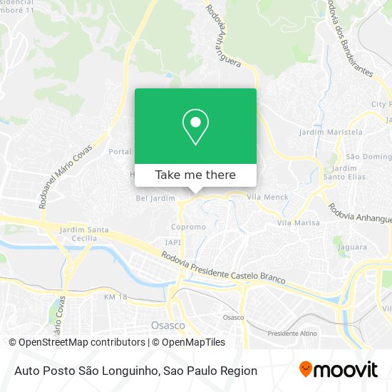 Auto Posto São Longuinho map