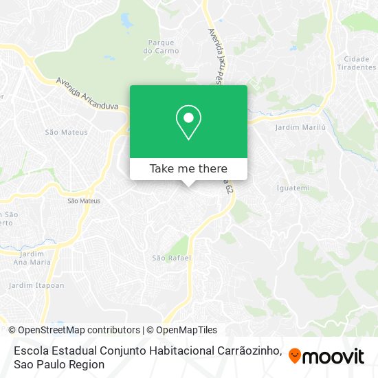 Mapa Escola Estadual Conjunto Habitacional Carrãozinho