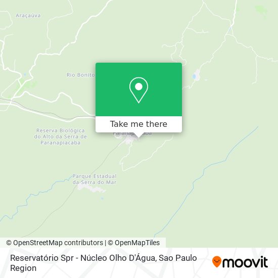 Reservatório Spr - Núcleo Olho D'Água map
