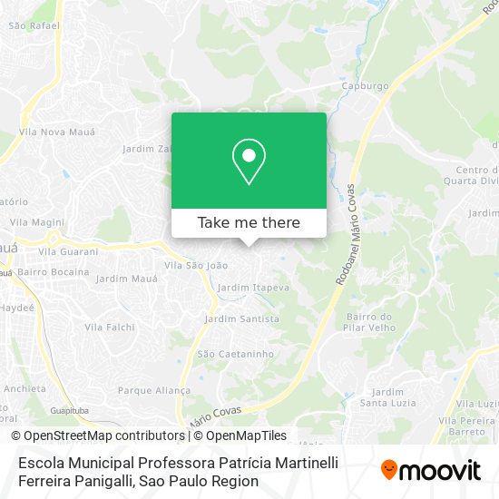 Mapa Escola Municipal Professora Patrícia Martinelli Ferreira Panigalli