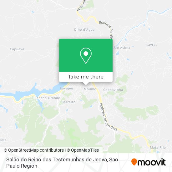 Salão do Reino das Testemunhas de Jeová map