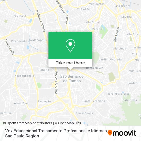 Vox Educacional Treinamento Profissional e Idiomas map