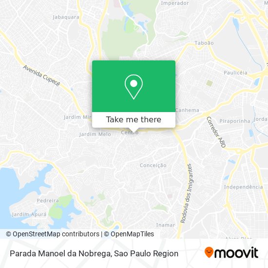 Mapa Parada Manoel da Nobrega