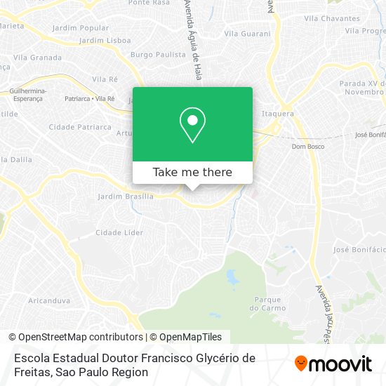Mapa Escola Estadual Doutor Francisco Glycério de Freitas