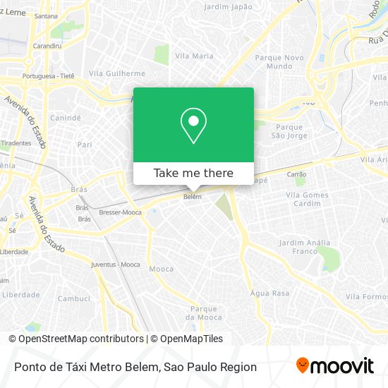 Ponto de Táxi Metro Belem map