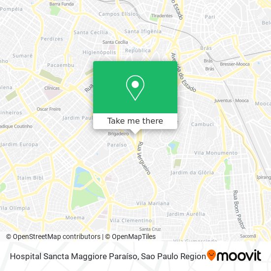 Mapa Hospital Sancta Maggiore Paraíso