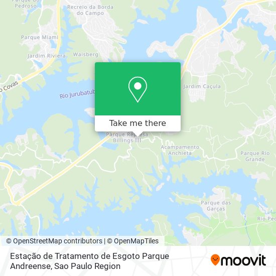 Estação de Tratamento de Esgoto Parque Andreense map