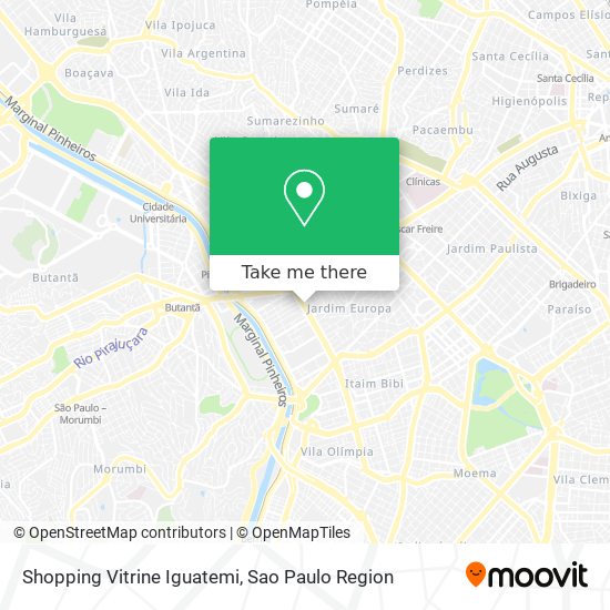 Shopping Vitrine Iguatemi map
