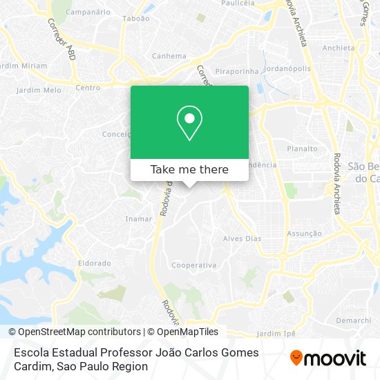 Escola Estadual Professor João Carlos Gomes Cardim map