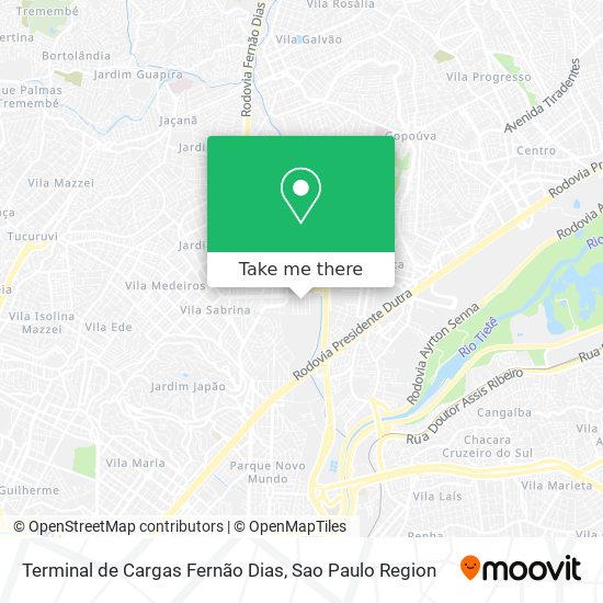 Terminal de Cargas Fernão Dias map
