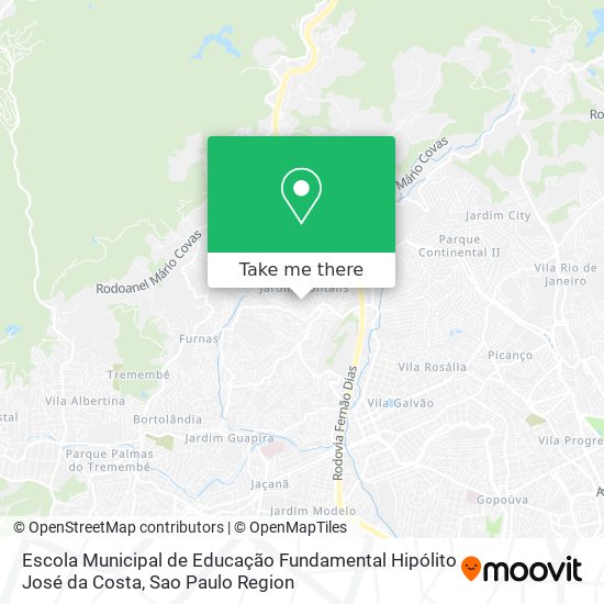 Mapa Escola Municipal de Educação Fundamental Hipólito José da Costa