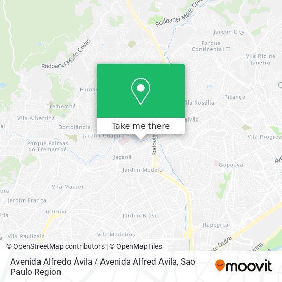 Mapa Avenida Alfredo Ávila / Avenida Alfred Avila