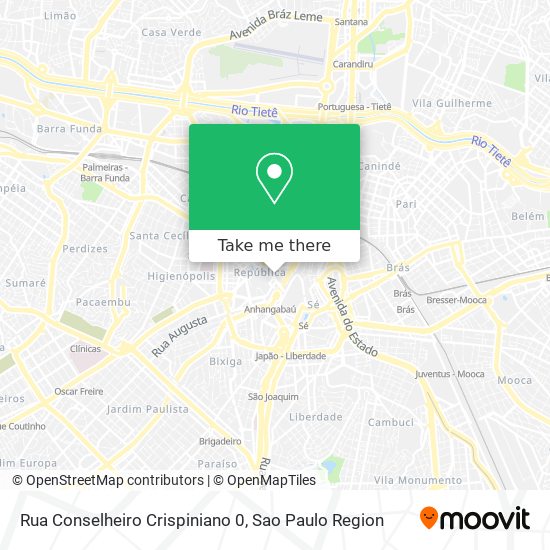 Mapa Rua Conselheiro Crispiniano 0