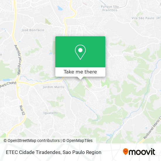 ETEC Cidade Tiradendes map