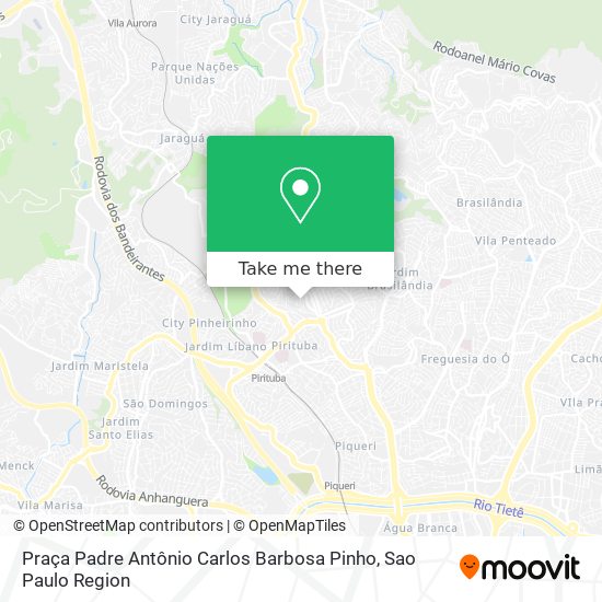 Mapa Praça Padre Antônio Carlos Barbosa Pinho