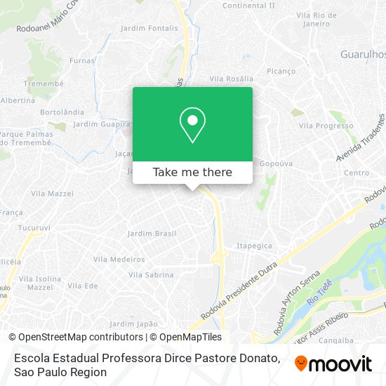Escola Estadual Professora Dirce Pastore Donato map