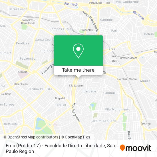 Fmu (Prédio 17) - Faculdade Direito Liberdade map