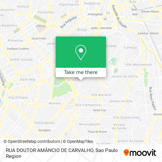 Mapa RUA DOUTOR AMÂNCIO DE CARVALHO