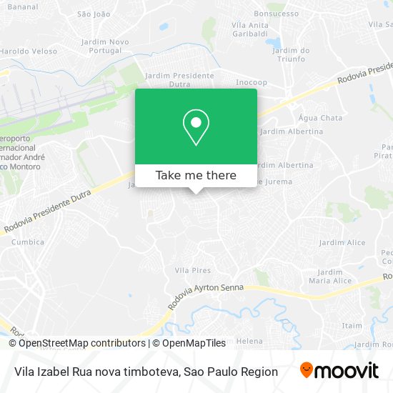 Mapa Vila Izabel  Rua nova timboteva