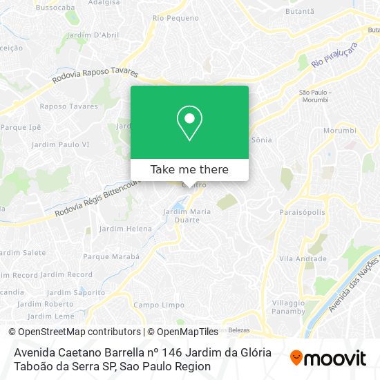 Avenida Caetano Barrella  nº 146  Jardim da Glória  Taboão da Serra SP map