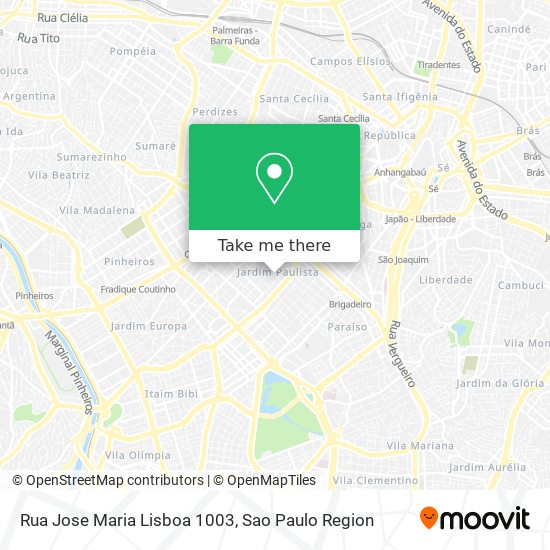 Mapa Rua Jose Maria Lisboa 1003
