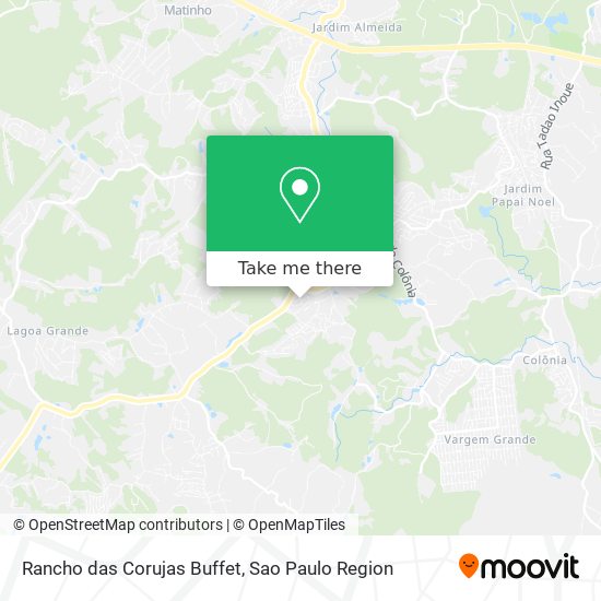 Rancho das Corujas Buffet map