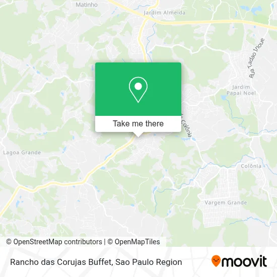 Rancho das Corujas Buffet map