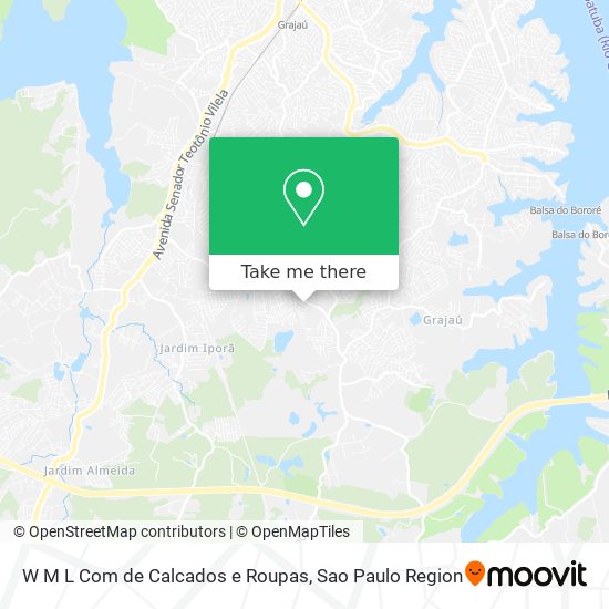 Mapa W M L Com de Calcados e Roupas