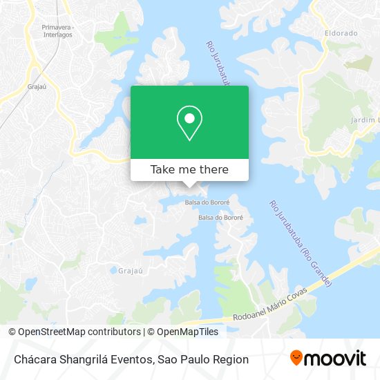Chácara Shangrilá Eventos map