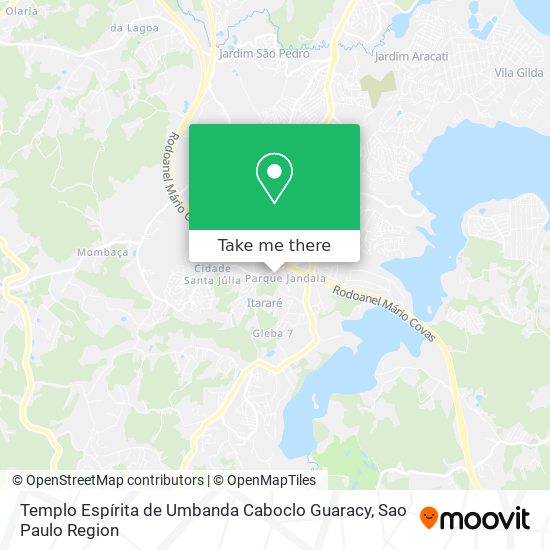 Mapa Templo Espírita de Umbanda Caboclo Guaracy