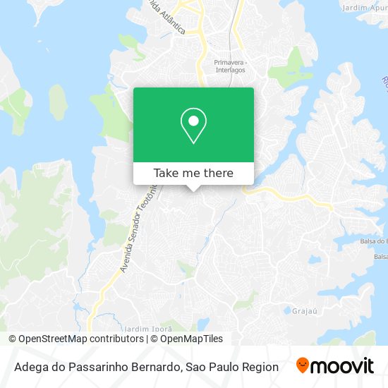 Mapa Adega do Passarinho Bernardo