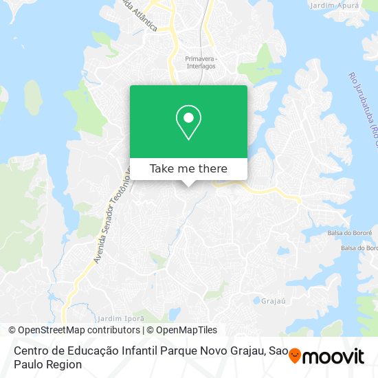 Mapa Centro de Educação Infantil Parque Novo Grajau