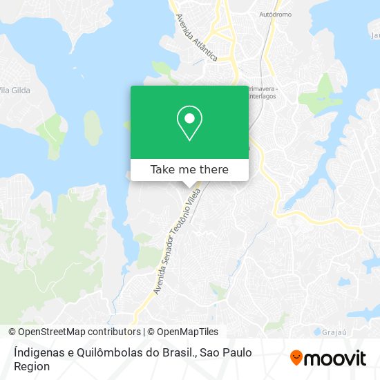 Mapa Índigenas e Quilômbolas do Brasil.