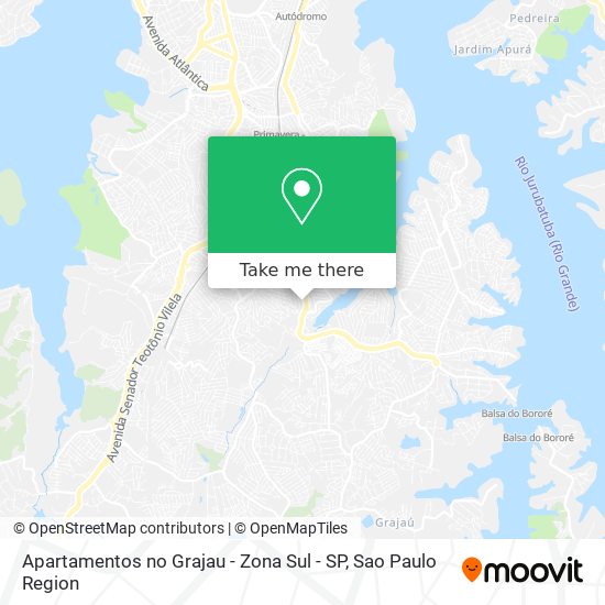 Mapa Apartamentos no Grajau - Zona Sul - SP