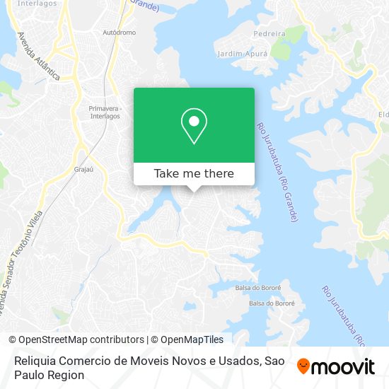 Reliquia Comercio de Moveis Novos e Usados map