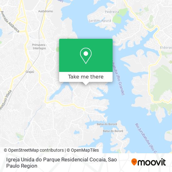 Mapa Igreja Unida do Parque Residencial Cocaia