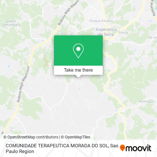 COMUNIDADE TERAPEUTICA MORADA DO SOL map