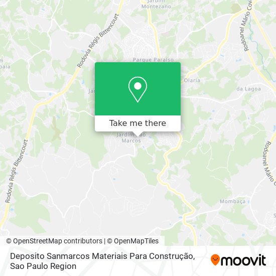 Mapa Deposito Sanmarcos Materiais Para Construção