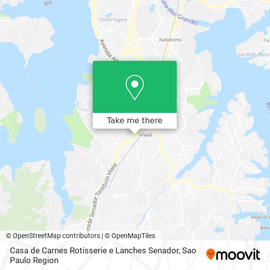 Mapa Casa de Carnes Rotisserie e Lanches Senador