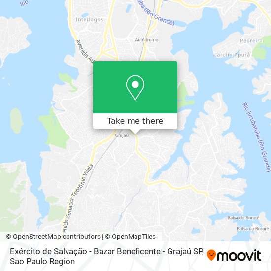 Exército de Salvação - Bazar Beneficente - Grajaú SP map