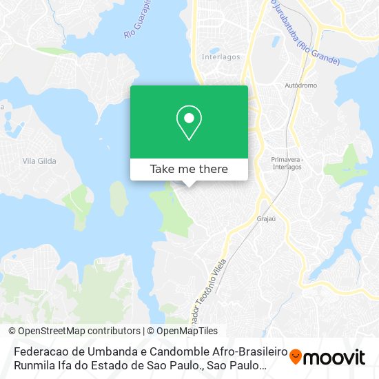 Federacao de Umbanda e Candomble Afro-Brasileiro Runmila Ifa do Estado de Sao Paulo. map
