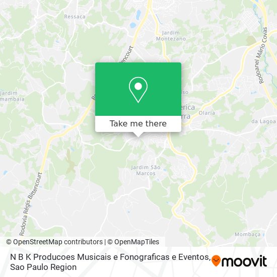 N B K Producoes Musicais e Fonograficas e Eventos map