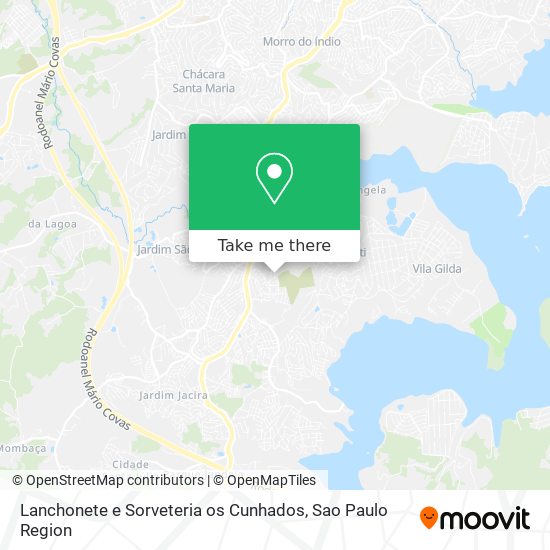 Lanchonete e Sorveteria os Cunhados map