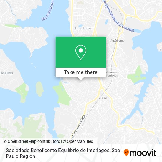 Mapa Sociedade Beneficente Equilíbrio de Interlagos