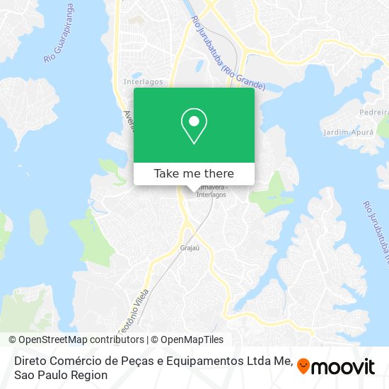 Direto Comércio de Peças e Equipamentos Ltda Me map