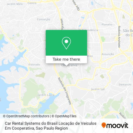 Mapa Car Rental Systems do Brasil Locação de Veículos Em Cooperativa