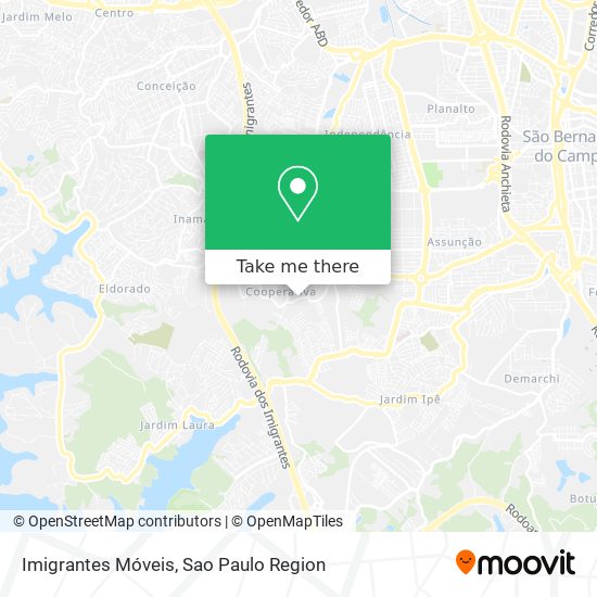 Imigrantes Móveis map