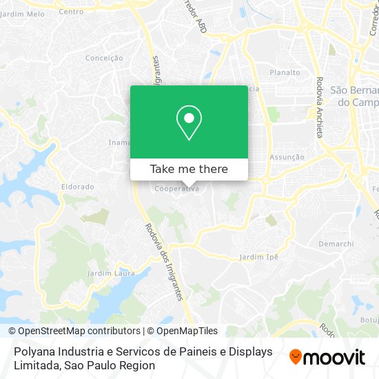 Polyana Industria e Servicos de Paineis e Displays Limitada map