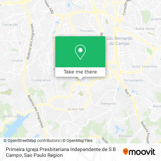 Primeira Igreja Presbiteriana Independente de S B Campo map